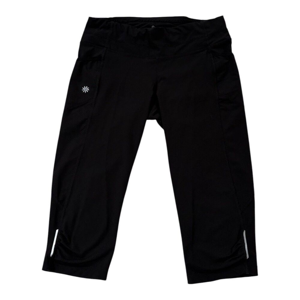 Athleta Be Free Knicker Black Running Capri Leggings Women's Size S